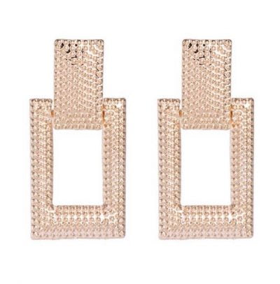 Block By Earrings — Rose