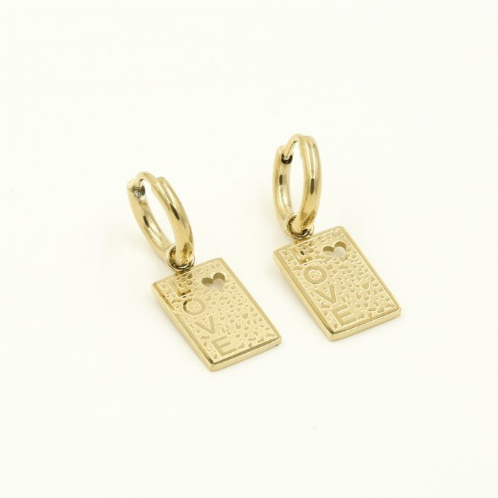 Love Plate Earrings - Afbeelding 2