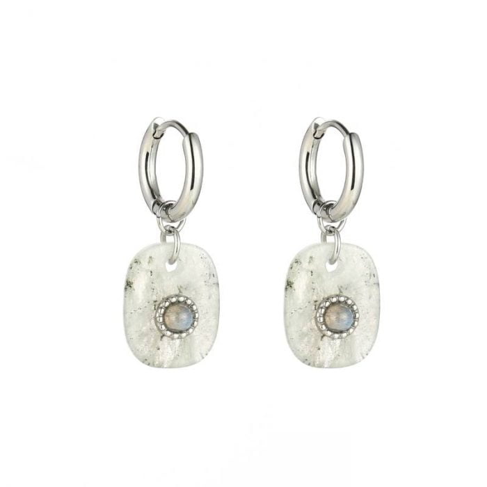 Star of Stones Earrings — Zilver