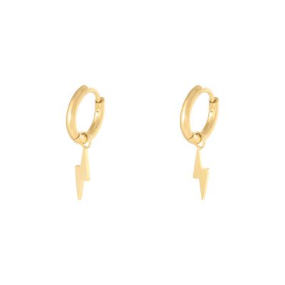 bolt earrings gold