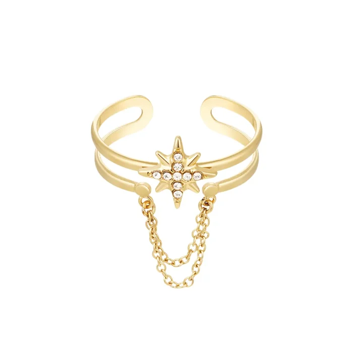 Ster met ketting Ring